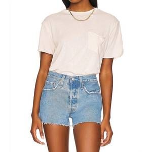 NEW FREE PEOPLE vella tee in white swan